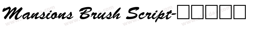 Mansions Brush Script字体转换
